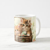 Mug Panier de Pâques de Chatte-Printemps (Devant droit)