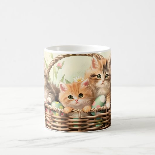 Mug Panier de Pâques de Chatte-Printemps (Centre)