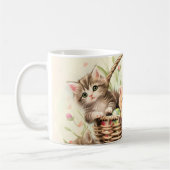 Mug Panier de Pâques de Chatte-Printemps (Gauche)