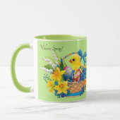 Mug Panier de Pâques Fleurs du printemps OEufs Chick C (Gauche)
