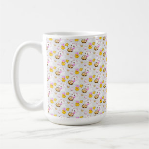 MUG PANIER DE PÂQUES MIGNON LAPINS ET POUSSINS