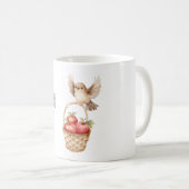 Mug Panier de pommes oiseau (Devant droit)