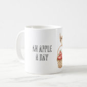 Mug Panier de pommes oiseau (Devant gauche)
