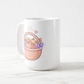 Mug panier de récolte de pixels Kawaii (Devant gauche)