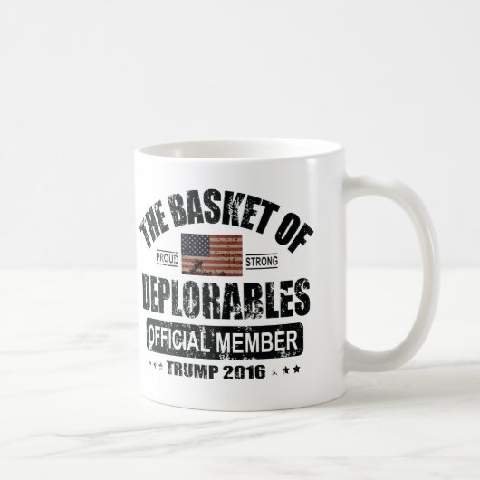 Mug Panier officiel de membre de Deplorables (Droite)