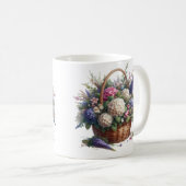Mug Panier Rempli De Fleurs (Devant droit)