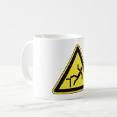 Mug Panneau Attention à Votre Marche Risque de Chute (Devant gauche)