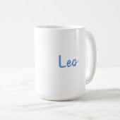Mug Panneau bleu Leo Zodiac Star Signal Personnalité T (Devant droit)