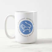 Mug Panneau bleu Leo Zodiac Star Signal Personnalité T (Gauche)