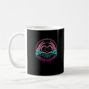 Mug Panneau cardiaque Mains de squelette - Squelette É