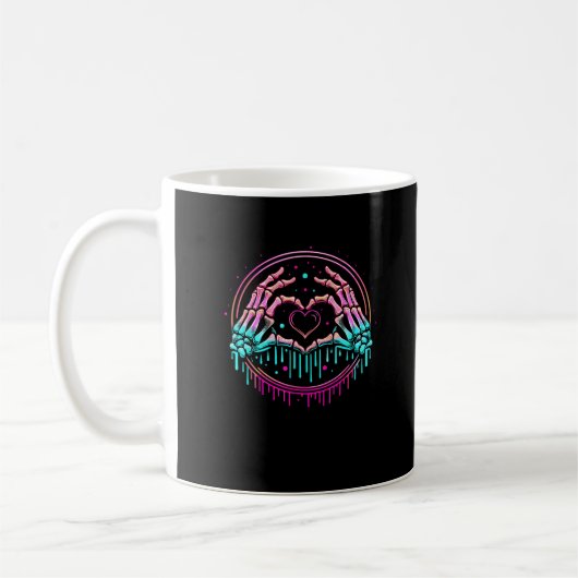 Mug Panneau cardiaque Mains de squelette - Squelette É (Gauche)