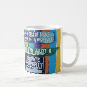 Mug Panneau coloré Welcome Island Carribean