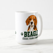Mug 🐾 Panneau d'amour de Beagle 🐾 (Devant droit)