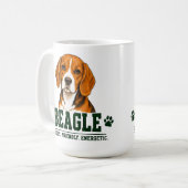 Mug 🐾 Panneau d'amour de Beagle 🐾 (Devant gauche)