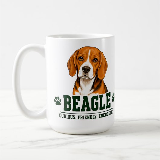 Mug 🐾 Panneau d'amour de Beagle 🐾 (Gauche)