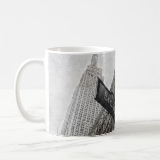 Mug Panneau d'angle Broadway, NYC, USA (Gauche)