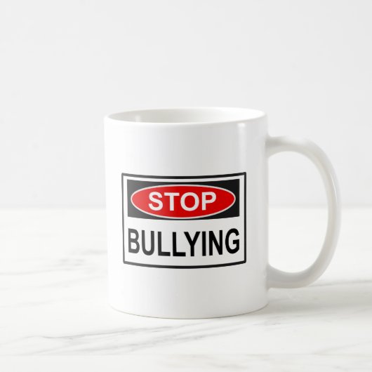 Mug Panneau d'arrêt d'intimidation rouge (Droite)