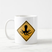 Mug Panneau d'avertissement de poulpe (Gauche)