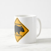 Mug Panneau d'avertissement de wombat (Devant droit)