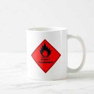Mug Panneau d'avertissement inflammable