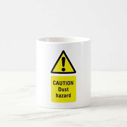 Mug Panneau d'avertissement Risque de poussière