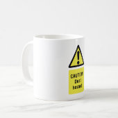 Mug Panneau d'avertissement Risque de poussière (Devant gauche)