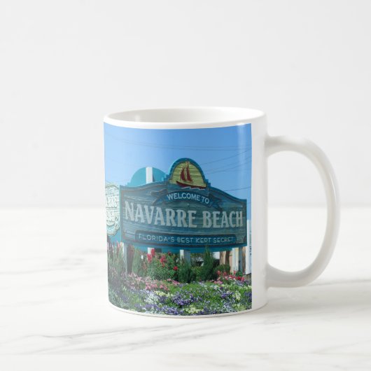 Mug Panneau de bienvenue Navarre Beach Floride (Droite)