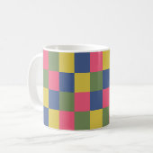 Mug Panneau de contrôle bleu rose jaune vert (Devant gauche)