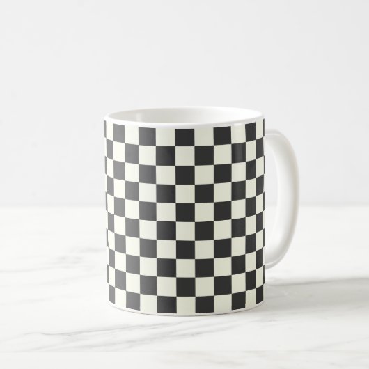 Mug Panneau de contrôle noir et blanc désactivé (Devant droit)
