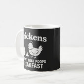 Mug Panneau de ferme de poulet drôle - L'animal de com (Devant gauche)