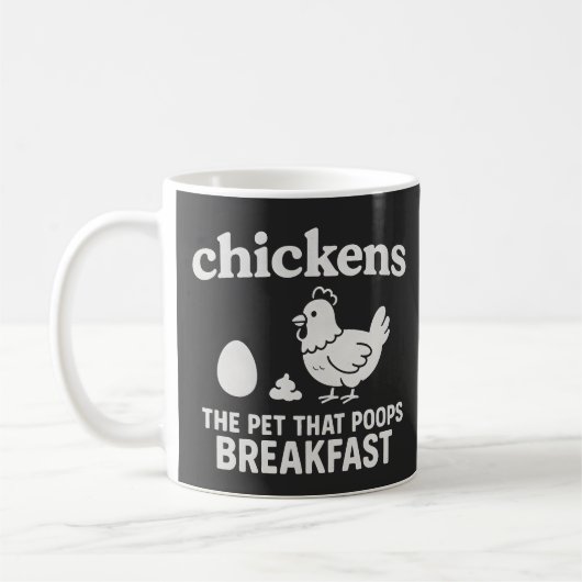Mug Panneau de ferme de poulet drôle - L'animal de com (Gauche)