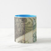 Mug Panneau de jardin avec Feuilles, fleurs et herbe (Centre)