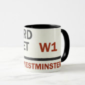 Mug Panneau de la rue d'Oxford (Devant droit)