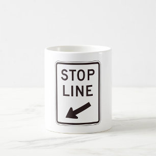 Mug Panneau de ligne d'arrêt