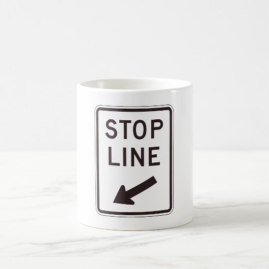 Mug Panneau de ligne d'arrêt