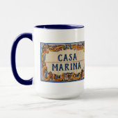 Mug Panneau de maison espagnole avec votre texte (Gauche)