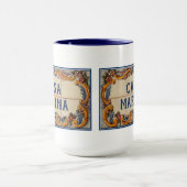 Mug Panneau de maison espagnole avec votre texte (Centre)