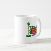 Mug Panneau de Noël avec nom de famille Elfes (Devant droit)
