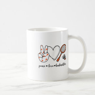 Mug Panneau de Paix Badminton Golfing de Paix Main Bad