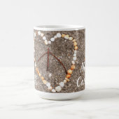 Mug Panneau de Paix Coeurs Coquillages OBX Beach NC (Centre)