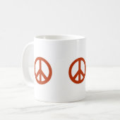 Mug Panneau de paix, Hippies rétro (Devant gauche)