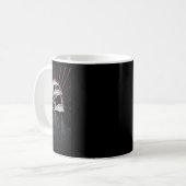 Mug Panneau de paix main pourpre pour l'amour (Devant gauche)