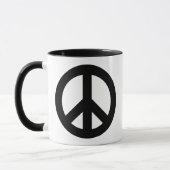 Mug Panneau de Paix noir (Gauche)