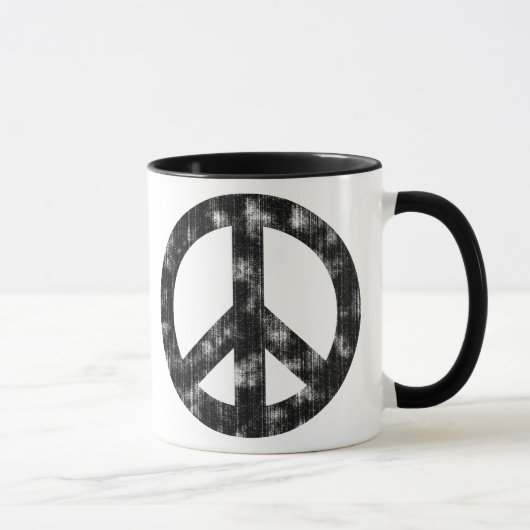 Mug Panneau de Paix Noir Perdu (Droite)