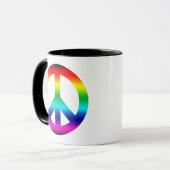 Mug Panneau de paix Rainbow (Devant gauche)