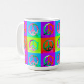 Mug Panneau de paix super teinture graffiti spray pein (Devant gauche)