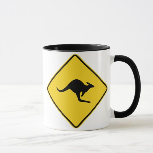 Mug Panneau de passage de kangourou (Droite)