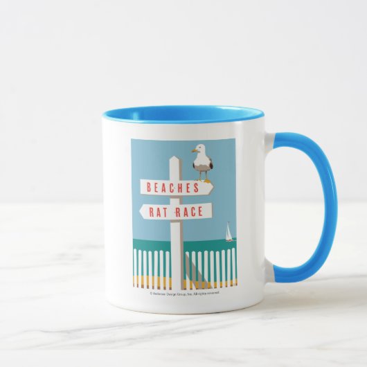 Mug Panneau de plage (Droite)