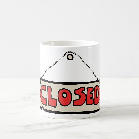 Mug Panneau de porte d'entreprise fermée