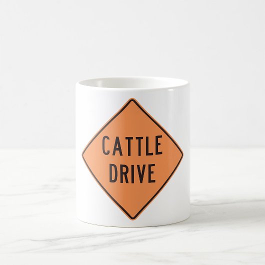 Mug Panneau de route de Cattle Drive